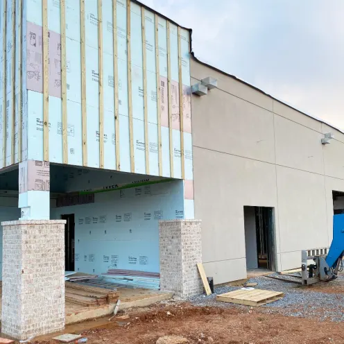 A photo of the construction progress at the new location of Animal Emergency & Critical Care